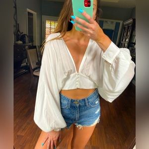 Vici white crop top